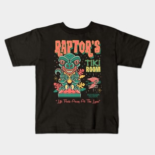 Raptors Tiki Room Creepy Cute Monster Island Vacation Kids T-Shirt